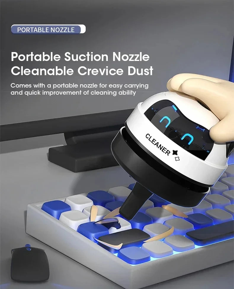 Everyday Mini Desk Vacuum — USB‑Powered Desktop Cleaner for Dust, Crumbs & Pencil Shavings