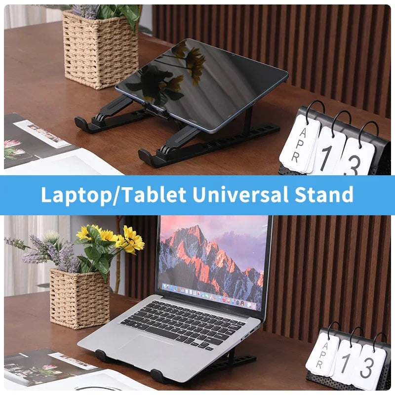 Everyday Adjustable Aluminum Laptop Stand — Ergonomic, Foldable & Cooling